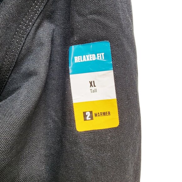 Carhartt Mens Duck Sherpa-Lined Utility Jacket XL Tall Black Hooded Durable Warm - Picture 4 of 6